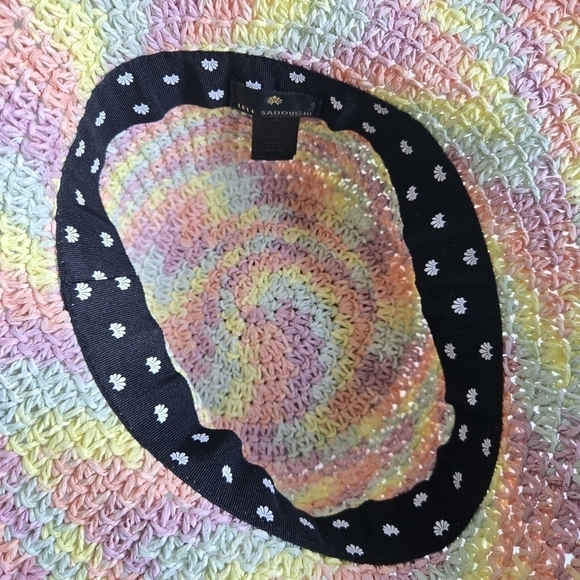 New Lele Sadoughi Raffia Rainbow Pastel Playa Bucket Hat main image 9